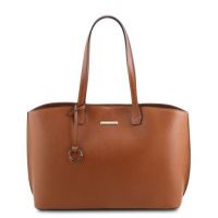 Tuscany Leather Shopping Bag Cognac