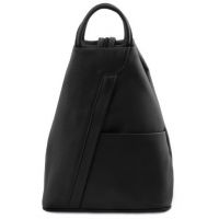 Tuscany Leather Shanghai Leather Backpack Black