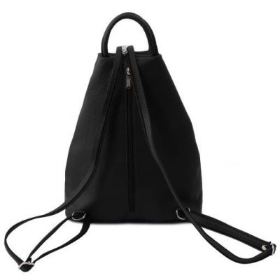 Tuscany Leather Shanghai Leather Backpack Black #3