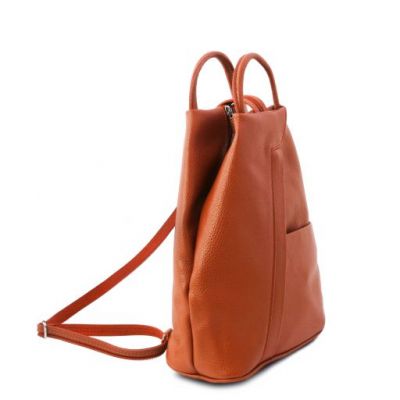 Tuscany Leather Shanghai Leather Backpack Brandy #2