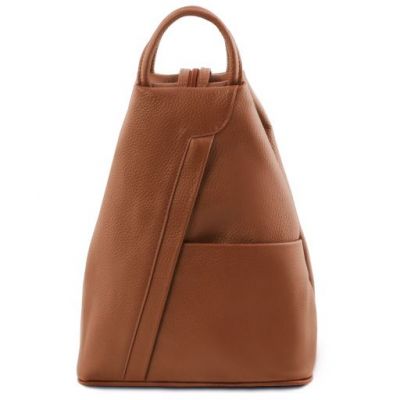 Tuscany Leather Shanghai Leather Backpack Cognac
