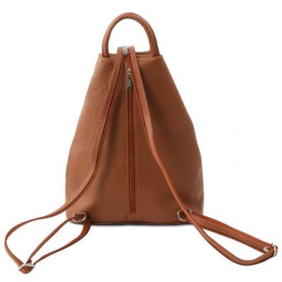 Tuscany Leather Shanghai Leather Backpack Cognac #3