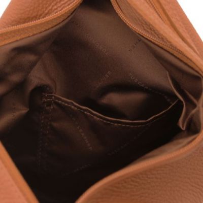 Tuscany Leather Shanghai Leather Backpack Cognac #5