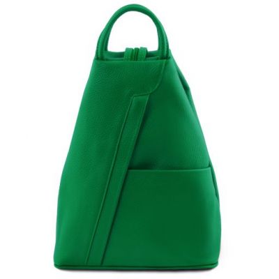Tuscany Leather Shanghai Leather Backpack Green #1