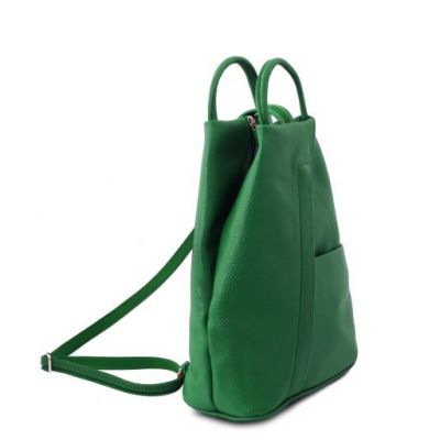 Tuscany Leather Shanghai Leather Backpack Green #2