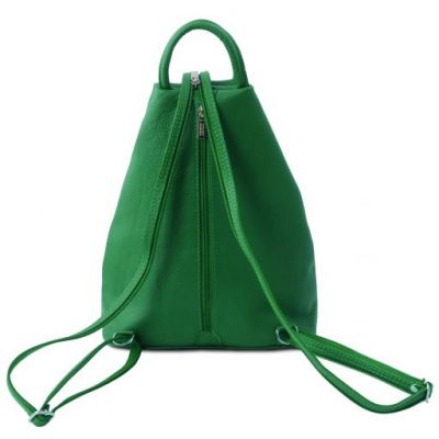 Tuscany Leather Shanghai Leather Backpack Green #3