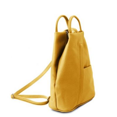 Tuscany Leather Shanghai Leather Backpack Yellow #2