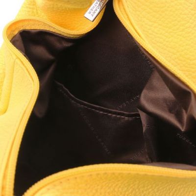 Tuscany Leather Shanghai Leather Backpack Yellow #5