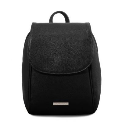 Tuscany Leather TL Bag Soft Leather Backpack Black