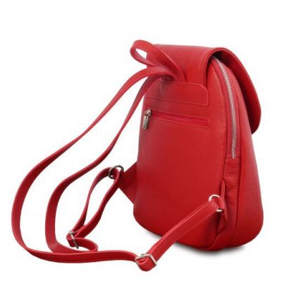 Tuscany Leather TL Bag Soft Leather Backpack Lipstick Red #3