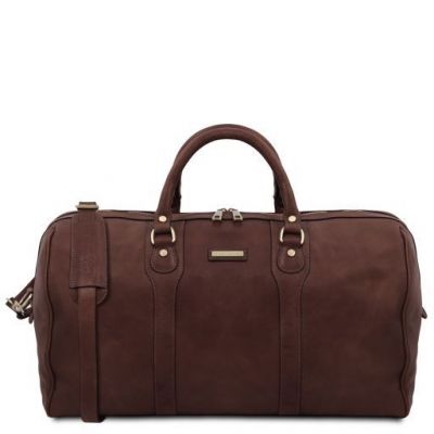 Tuscany Leather Oslo Travel Leather Duffle Bag Weekender Bag  Dark Brown #1
