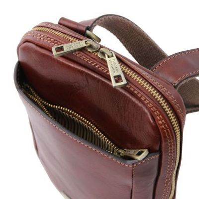 Tuscany Leather Mark Leather Crossbody Bag Dark Brown #6