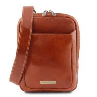 Tuscany Leather Mark Leather Crossbody Bag Honey