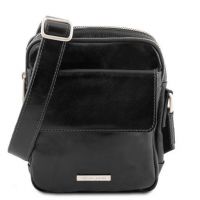 Tuscany Leather Larry Leather Crossbody Bag Black