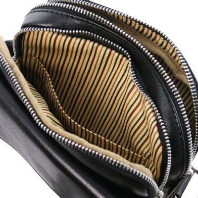 Tuscany Leather Larry Leather Crossbody Bag Black #3
