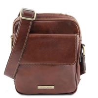 Tuscany Leather Larry Leather Crossbody Bag Brown