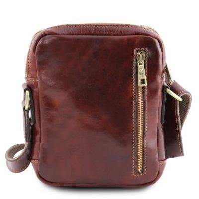 Tuscany Leather Larry Leather Crossbody Bag Brown #4
