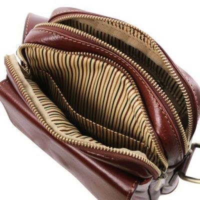 Tuscany Leather Larry Leather Crossbody Bag Honey #3
