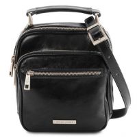 Tuscany Leather Paul Leather Crossbody Bag Black