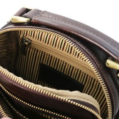 Tuscany Leather Paul Leather Crossbody Bag Dark Brown #2