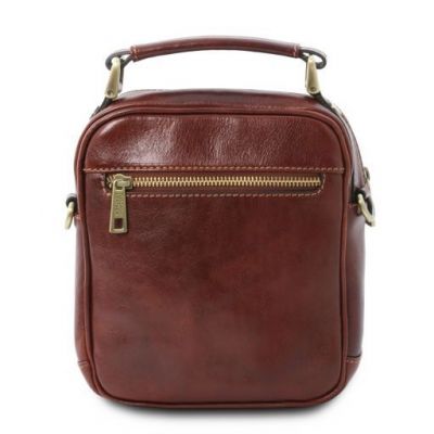 Tuscany Leather Paul Leather Crossbody Bag Dark Brown #4