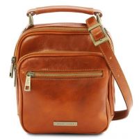 Tuscany Leather Paul Leather Crossbody Bag Honey