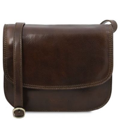 Tuscany Leather Greta Lady Leather Bag Dark Brown #1