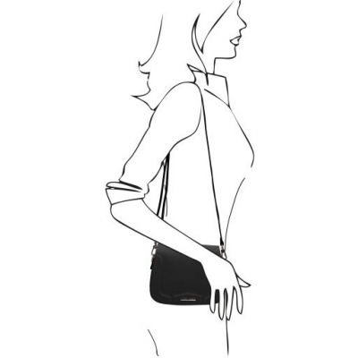 Tuscany Leather Leather Shoulder Bag Black #6