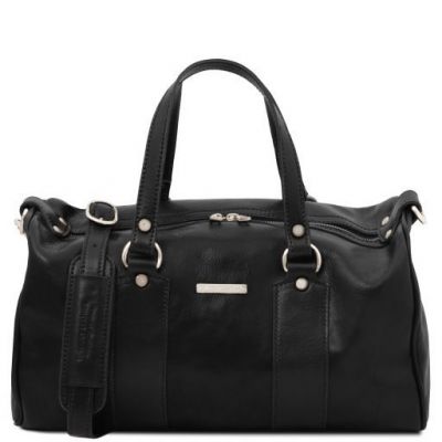 Tuscany Leather Lucrezia Leather Maxi Duffle Bag Black