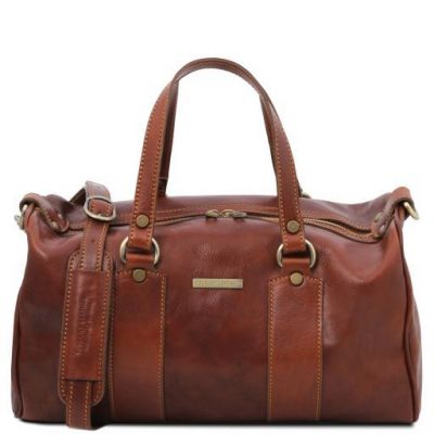 Tuscany Leather Lucrezia Leather Maxi Duffle Bag Brown