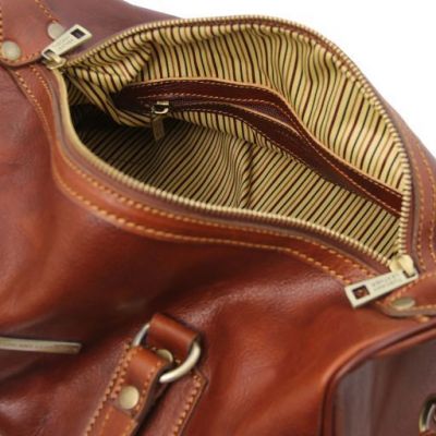 Tuscany Leather Lucrezia Leather Maxi Duffle Bag Brown #3