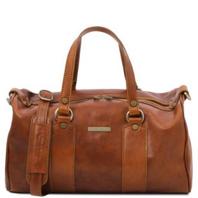Tuscany Leather Lucrezia Leather Maxi Duffle Bag Honey