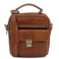 Tuscany Leather Brian Leather Shoulder Bag For Men Honey