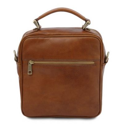 Tuscany Leather Brian Leather Shoulder Bag For Men Honey #3