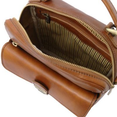 Tuscany Leather Brian Leather Shoulder Bag For Men Honey #5