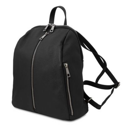 Tuscany Leather Soft Leather Backpack For Women Black #2