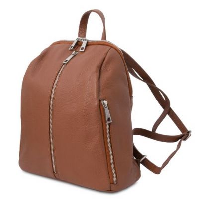Tuscany Leather Soft Leather Backpack For Women Cognac #2