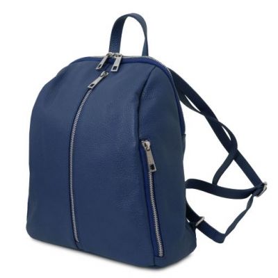 Tuscany Leather Soft Leather Backpack For Women Dark Blue #2