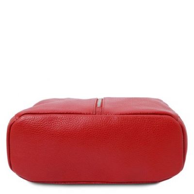 Tuscany Leather Soft Leather Backpack For Women Lipstick Red #4