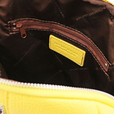 Tuscany Leather Soft Leather Backpack For Women Yellow #4