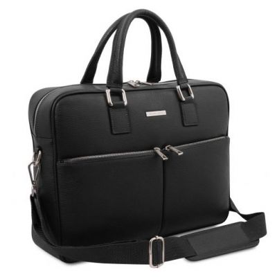 Tuscany Leather Treviso Leather Laptop Briefcase Black #2