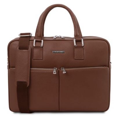 Tuscany Leather Treviso Leather Laptop Briefcase Brown #1