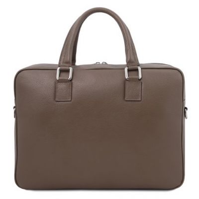 Tuscany Leather Treviso Leather Laptop Briefcase Dark Taupe #3