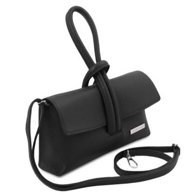 Italian Tuscany Leather Clutch Bag in Black, Handmade In Italy #2