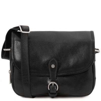 Tuscany Leather Alessia Leather Shoulder Bag Black