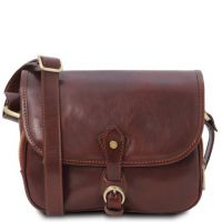 Tuscany Leather Alessia Leather Shoulder Bag Brown