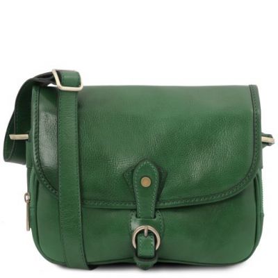 Tuscany Leather Alessia Leather Shoulder Bag Forest Green
