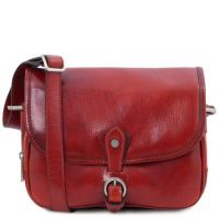 Tuscany Leather Alessia Leather Shoulder Bag Red