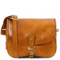 Tuscany Leather Alessia Leather Shoulder Bag Yellow