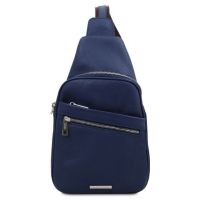 Tuscany Leather Albert Soft Leather Crossover Bag Dark Blue